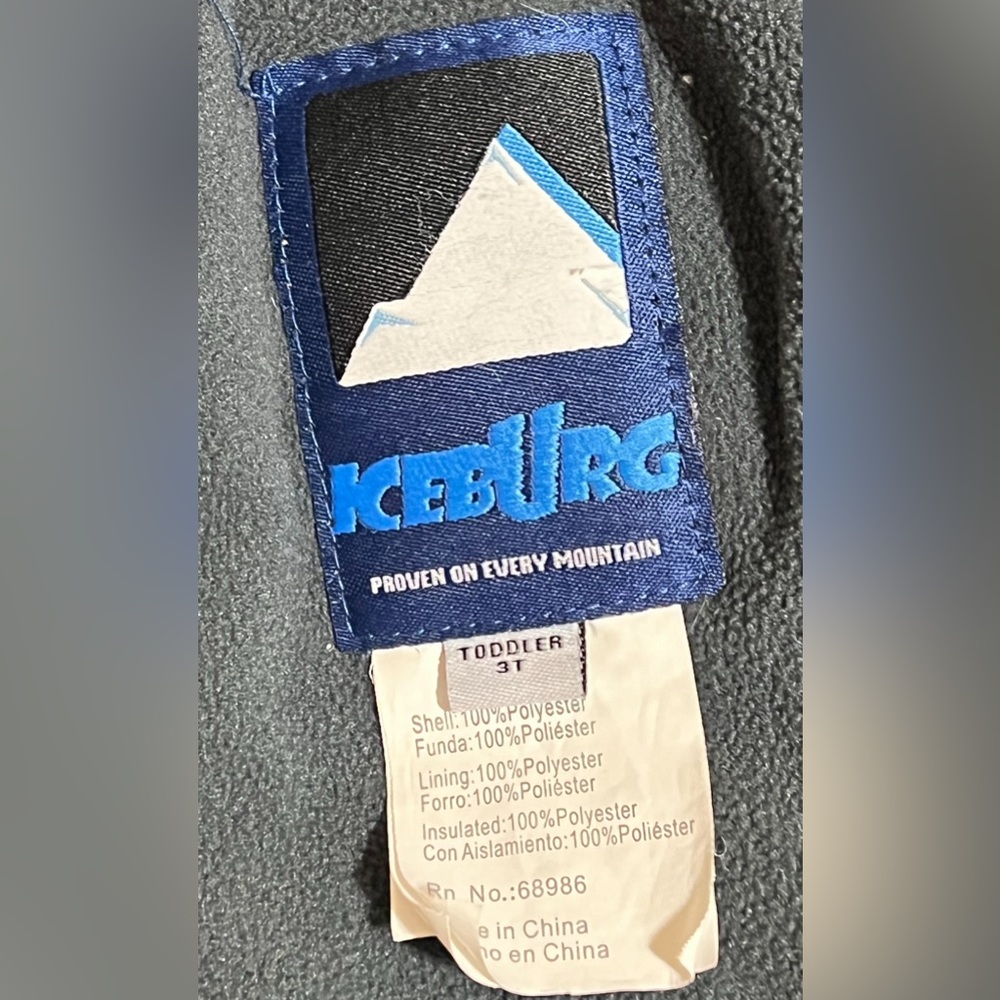 ICEBURG | 3T | Toddler | boys/girls | Winter Coat | Blue Greenish yellow - Picture 6 of 7